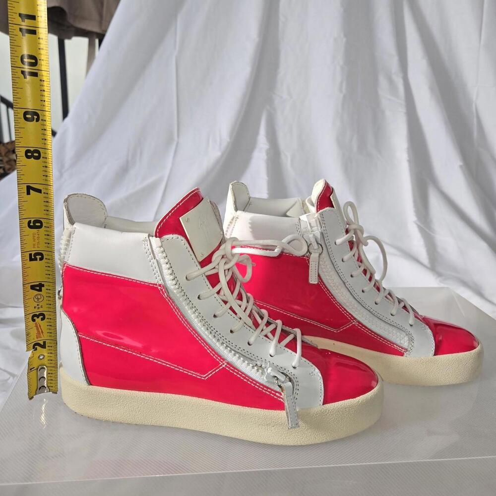 Giuseppe Zanotti Hot Pink Patent Leather High Top Trainers – Size 9.5